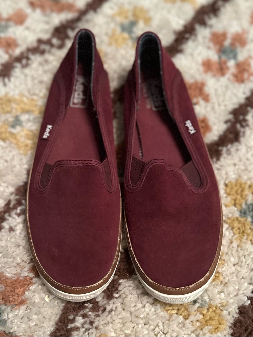 Keds Crashback Slip On Burgundy Suede